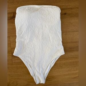 Elegant White One-Piece Swimsuit